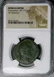185 NGC Gen Commodus AE Sestertius Roman Empire Victory VO DE Commemorative (26050602C)