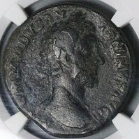 181 NGC Ch F Commodus Liberalitas Largesse Scene AE Sestertius Roman Empire Coin (25010802C)
