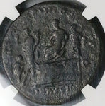 181 NGC Ch F Commodus Liberalitas Largesse Scene AE Sestertius Roman Empire Coin (25010802C)
