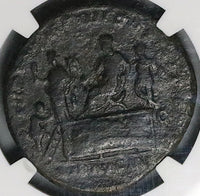 181 NGC Ch F Commodus Liberalitas Largesse Scene AE Sestertius Roman Empire Coin (25010802C)