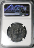 181 NGC Ch F Commodus Liberalitas Largesse Scene AE Sestertius Roman Empire Coin (25010802C)