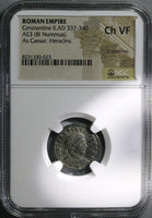 326 NGC Ch VF Constantine II AE3 Nummus Roman Empire Campgate Heraclea (25082401C)