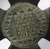317 NGC Ch VF Constantine II Caesar AE3 Nummus Roman Empire Campgate Heraclea (25091203C)