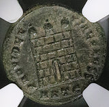 317 NGC Ch VF Constantine II Caesar AE3 Nummus Roman Empire Campgate Heraclea (25091203C)
