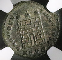 317 NGC Ch VF Constantine II Caesar AE3 Nummus Roman Empire Campgate Heraclea (25091203C)