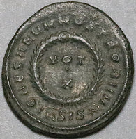 320 Constantine II AE3 Roman Empire Vot X Siscia Mint VF (24122205R)