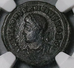 327 NGC Ch VF Constantius II AE3 Nummus Roman Empire Campgate Heraclea (25053004C)