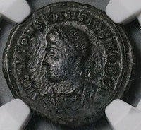327 NGC Ch VF Constantius II AE3 Nummus Roman Empire Campgate Heraclea (25053004C)