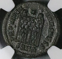 327 NGC Ch VF Constantius II AE3 Nummus Roman Empire Campgate Heraclea (25053004C)