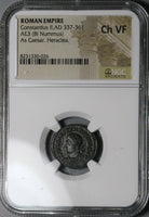 327 NGC Ch VF Constantius II AE3 Nummus Roman Empire Campgate Heraclea (25053004C)