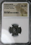 327 NGC Ch VF Constantius II AE3 Nummus Roman Empire Campgate Heraclea (25053004C)