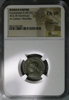 326  NGC Ch VF Constantius II AE3 Nummus Roman Emp Campgate Heraclea (25082402C)