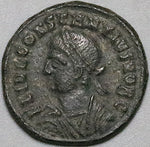 325 Constantius II AE3 Nummus Roman Empire Campgate Heraclea Ch VF (25012505R)