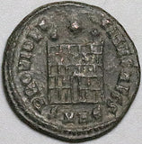 325 Constantius II AE3 Nummus Roman Empire Campgate Heraclea Ch VF (25012505R)