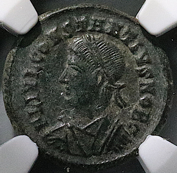 325 NGC XF Constantius II AE3 Nummus Roman Emp Campgate Heraclea (25082403C)