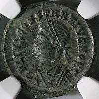 325 NGC XF Constantius II AE3 Nummus Roman Emp Campgate Heraclea (25082403C)