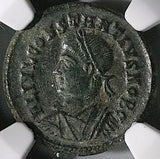 325 NGC XF Constantius II AE3 Nummus Roman Emp Campgate Heraclea (25082403C)