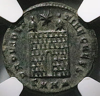 325 NGC XF Constantius II AE3 Nummus Roman Emp Campgate Heraclea (25082403C)