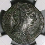 177 NGC Ch XF Crispina AE Sestertius Roman Empire Lucky Venus Felix 4/5 4/5 (26033001C)