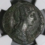 177 NGC Ch XF Crispina AE Sestertius Roman Empire Lucky Venus Felix 4/5 4/5 (26033001C)