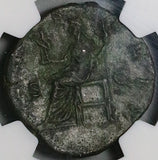 177 NGC Ch XF Crispina AE Sestertius Roman Empire Lucky Venus Felix 4/5 4/5 (26033001C)