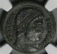 324 NGC Ch VF Constantine I Great Nummus AE3 Roman Empire Campgate Nicomedia Mint (25052201C)