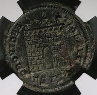 328 NGC Ch VF Constantine I Nummus AE3 Roman Empire Campgate Siscia (25082301C)