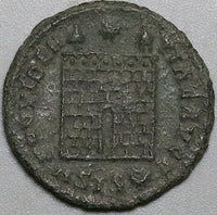 328 Constantine Great AE3 Roman Empire Campgate Sisca Mint XF (24122401R)