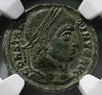 328 NGC Ch VF Constantine I Nummus AE3 Roman Empire Campgate Siscia (25060805C)