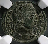 328 NGC Ch VF Constantine I Nummus AE3 Roman Empire Campgate Siscia (25060805C)