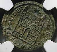 328 NGC Ch VF Constantine I Nummus AE3 Roman Empire Campgate Siscia (25060805C)
