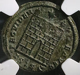 328 NGC Ch VF Constantine I Nummus AE3 Roman Empire Campgate Siscia (25060805C)