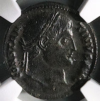 326 NGC Ch VF Constantine I Nummus AE3 Roman Empire Campgate Thessalonica (25061003C)
