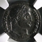 326 NGC Ch VF Constantine I Nummus AE3 Roman Empire Campgate Thessalonica (25061003C)