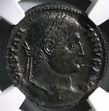 326 NGC Ch VF Constantine I Nummus AE3 Roman Empire Campgate Thessalonica (25061003C)