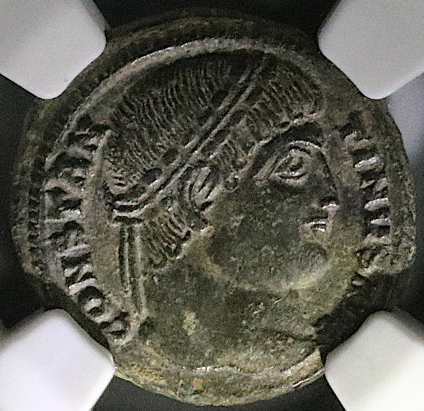326 NGC XF Constantine I Nummus AE3 Roman Emp Campgate Thessalonica (25092103C)