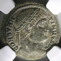 326 NGC XF Constantine I Nummus AE3 Roman Emp Campgate Thessalonica (25092103C)