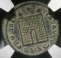 328 NGC XF Constantine I Nummus AE3 Roman Empire Campgate Siscia (25082302C)