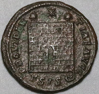 328 Constantine Great AE3 Roman Empire Campgate Sisca Mint XF (24121601R)