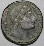 328 Constantine Great AE3 Roman Empire Victory Constantinople XF (24122203R)