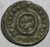 324 Constantine Great AE3 Roman Empire VOT XX Heraclea Mint VF (24122204R)