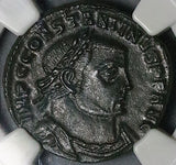 312 NGC AU Constantine I Nummus AE3 Roman Empire Jupiter Thessalonica Mint 5/5 4/5 (26041103C)