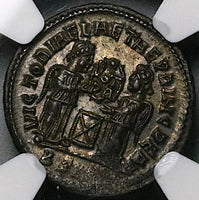 319 NGC Ch XF Constantine I Great Nummus AE3 Roman Empire Victories Altar Sisca Mint (25040501C)