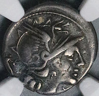 147 BC NGC Ch F Cupiennius Denarius Roman Republic Dioscuri Roma (24062302C)