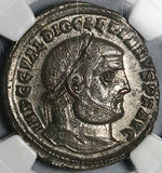 296 NGC XF Diocletian Follis Nummus Roman Empire Genius Heraclea Mint (26040302C)
