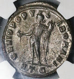 296 NGC XF Diocletian Follis Nummus Roman Empire Genius Heraclea Mint (26040302C)