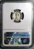 90 NGC Ch XF Domitian Roman Empire Denarius Minerva Shield Javelin (24020301C)