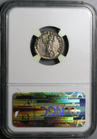 90 NGC Ch XF Domitian Roman Empire Denarius Minerva Shield Spear (24020201C)