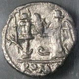 97 BC NGC F C. Egnatuleius Roman Republic Quinarius Victory Inscribing Trophy Roma (26101203C)