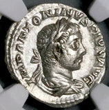 220 NGC XF Elagabalus Roman Emp Denarius Abundantia Prosperity (26051401C)